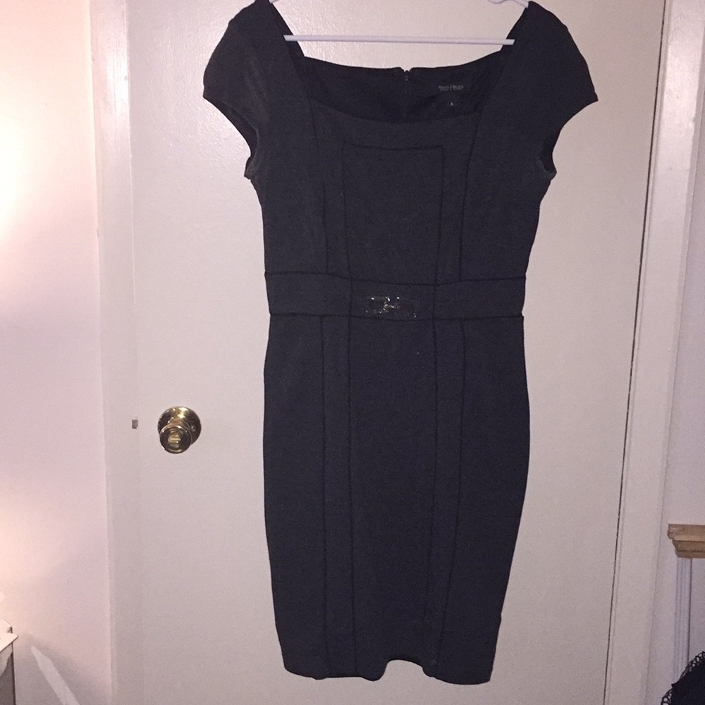 White House black market piped trim dress